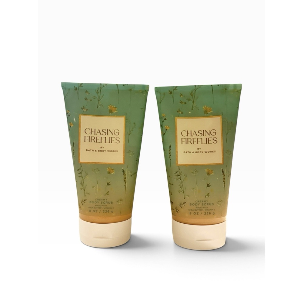 Bath & Body Works Chasing Fireflies Creamy Body Scrub 8 oz Lot of 2 New Sealed